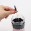 100 Pcs Disposable Mascara Wands, Crystal Eyebrow Spoolies Brush for Eyelash Extensions, Lash Brushes with Container (Black, Pink) view 4