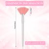 60 Pcs Fan Facial Brushes Fan Mask Soft Facial Applicator Brushes Acid Brush Cosmetic Makeup Blush Applicator Tools for Esthetician Eyeshadow Peel Mud Cream(Pink) view 2