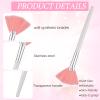 60 Pcs Fan Facial Brushes Fan Mask Soft Facial Applicator Brushes Acid Brush Cosmetic Makeup Blush Applicator Tools for Esthetician Eyeshadow Peel Mud Cream(Pink) view 3