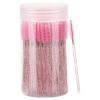 100 Pcs Disposable Mascara Wands, Lash Brushes with Container, Crystal Eyebrow Spoolies Brush for Eyelash Extensions (Pink, Hotpink) view 1