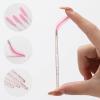 100 Pcs Disposable Mascara Wands, Lash Brushes with Container, Crystal Eyebrow Spoolies Brush for Eyelash Extensions (Pink, Hotpink) view 3