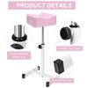 GORXZC Pedicure Manicure Footrest, Adjustable Height with Soft Cushion Pedicure Stool Non-Slip, Pedicure Nail Equipment for Salon Spa Beauty,Pink view 3