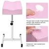 GORXZC Pedicure Manicure Footrest, Adjustable Height with Soft Cushion Pedicure Stool Non-Slip, Pedicure Nail Equipment for Salon Spa Beauty,Pink view 4