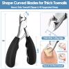 Modacraft Podiatrist Toenail Clippers, Professional Thick & Ingrown Toe Nail Clippers for Men Seniors, Ingrown Toenail Treatment Removal Kit with Nail Cutter Super Sharp Blade Soft Anti-Slip Handle view 4