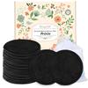 ProCIV Reusable Makeup Remover Pads - 25 Pack Washable Organic Cotton Rounds for All Skin Types & Toner with Laundry Bag, Eco Friendly Zero Waste Reusable Cotton Pads Travel Gadgets (Black) view 1