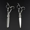 Professional Hair Cutting Shears, 6 Inch Professional Japan 440c Steel Upscale Silver Hair Scissors Haircut Thinning Barber Cutting Shears Hairdresser Scissors (Color : Set) view 1