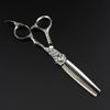 Professional Hair Cutting Shears, 6 Inch Professional Japan 440c Steel Upscale Silver Hair Scissors Haircut Thinning Barber Cutting Shears Hairdresser Scissors (Color : Set) view 4
