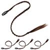 4pcs Braided Hair Extensions Clip in Braid Hair Extensions Braids Braided Hair Piece for Women Daily Wear Hair Accessories Afro Braid Ponytail Approx view 1