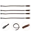 4pcs Braided Hair Extensions Clip in Braid Hair Extensions Braids Braided Hair Piece for Women Daily Wear Hair Accessories Afro Braid Ponytail Approx view 2