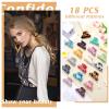 Janinka 18 Pcs Tortoise Shell French Barrettes - 2.6 Inch Banana Celluloid Hair Clips, Leopard Print Hair Accessories for Women view 2