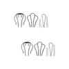 KALLORY 10pcs U-shaped Hairpin Decorative Bun Clips for Women Fine Hair Teasing Comb Hair Bun Holder Comb Styles view 1