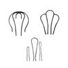 KALLORY 10pcs U-shaped Hairpin Decorative Bun Clips for Women Fine Hair Teasing Comb Hair Bun Holder Comb Styles view 2