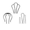 KALLORY 10pcs U-shaped Hairpin Decorative Bun Clips for Women Fine Hair Teasing Comb Hair Bun Holder Comb Styles view 4
