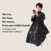 PERFEHAIR Kids Hair Cutting Cape with Sleeves, Kids Barber Cape Haircut Cape for Boy & Girls, Professional Salon or Home Hair Cut Cape-Black Space Printing view 2