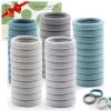 100 Pcs Thick Seamless Hair Ties, Ponytail Holders Hair Accessories No Damage for Thick Hair Christmas Gift(Cool Colors) view 1