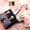 Amylove 6 Pcs Gothic Makeup Bag Goth Purse Gift for Women Portable Skeleton Cosmetic Makeup Zipper Pouch Funny Travel Zipper Purse Spooky Gifts for Halloween Party Favors view 4