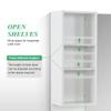 BarberPub Wall Mount Cabinet Barber Station with Mirror and Shampoo backwash Bowl Barbershop Salon Equipment 3140 (White) view 4