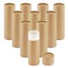 10 Pcs 25g/0.8oz Large Size Paperboard Lip Balm Tubes Krafts Paper Lipstick Tube Round Cardboard Empty Lip Gloss Container Holder Tubes for DIY Deodorant Salve Cosmetic Lotion Solid Perfume - Brown view 1