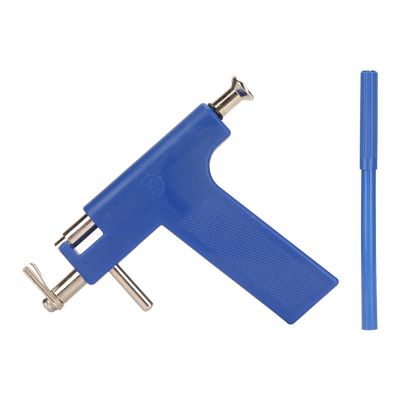 Painless Ear Piercing Kit - Simple Quick Portable Reusable Body Piercing Gun with Watercolor Pen for Safe and Easy Ear Piercing