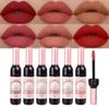6 Colors Matte Red Wine Liquid Lipstick Pack Set,Wine bottle Lip Gloss Tint Long Lasting 24 Hour Waterproof Velvet Nonstick Cup Lipgloss Lip Stain Pigmented Lip Makeup Gift Sets for Girls and Women view 1