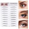 Mobestech 2pcs Imitation Eyebrow Stickers Natural-looking Temporary Eyebrow Transfers for Men and Women Easy to Apply for Sparse Brows Black view 3