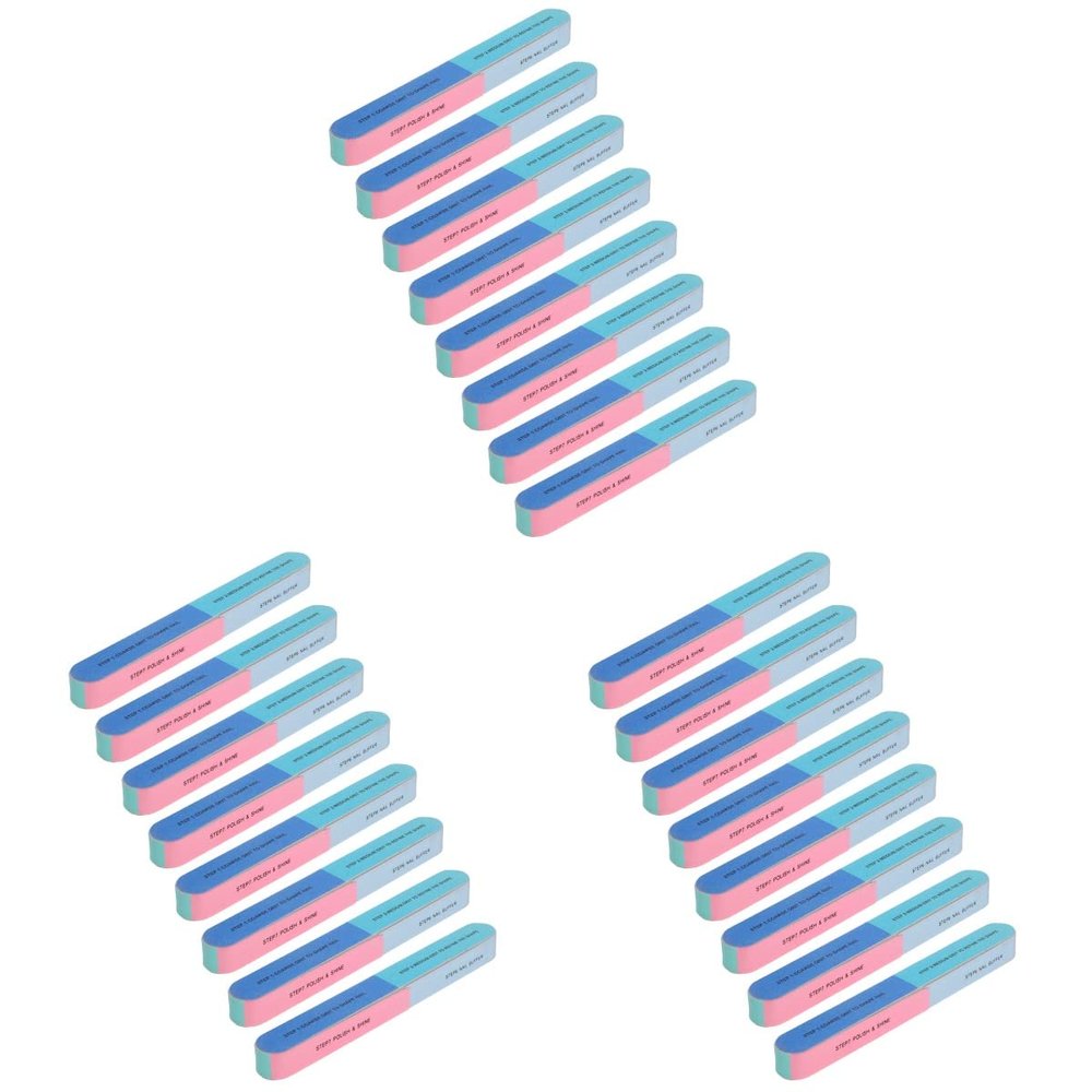 FOMIYES 24pcs Sides Nail Buffer Blocks for Polishing Natural and Fake Nails Easy Use Grit Levels for Professional Manicure Washable and Reusable for Women