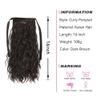 PARAHAIR Dark Brown Short Curly Wavy 100g Clip in Ponytail Extension Ponytail Extension for Girls Women, Natural Hairpiece Clip On Ban Curly Wavy Ponytail (#2 Dark Brown) view 2