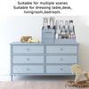 HJINGBIN Makeup Desk Organizer, Makeup Organizer with Drawers, Bathroom Countertop Organizer for Cosmetics, Vanity Holder for Lipstick, Brushes, Lotions, Eyeshadow, Nail Polish and Jewelry (Blue) view 2