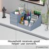 HJINGBIN Makeup Desk Organizer, Makeup Organizer with Drawers, Bathroom Countertop Organizer for Cosmetics, Vanity Holder for Lipstick, Brushes, Lotions, Eyeshadow, Nail Polish and Jewelry (Blue) view 4