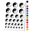 Yin and Yang Symbol Temporary Tattoo Water Resistant Fake Body Art Set Collection - Light Green (One Sheet) view 1