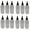 Natural Farms 8 oz Clear Boston Plastic Bottles -12 Pack Empty Bottle Refillable - BPA Free - Essential Oils - Aromatherapy | Black Twist Top Cap - Made in the USA view 1