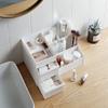 HJINGBIN Makeup Desk Organizer, Makeup Organizer with Drawers, Bathroom Countertop Organizer for Cosmetics, Vanity Holder for Lipstick, Brushes, Lotions, Eyeshadow, Nail Polish and Jewelry (White) view 4