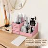 HJINGBIN Makeup Desk Organizer, Makeup Organizer with Drawers, Bathroom Countertop Organizer for Cosmetics, Vanity Holder for Lipstick, Brushes, Lotions, Eyeshadow, Nail Polish and Jewelry (Pink) view 4
