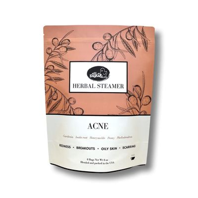 Silkie Herbs Acne Herbal Steam - Pure Natural Herbs, 8 Steam Bags (8oz)