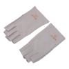 Brrnoo Manicure Gloves Stretchy Breathable Fingerless Fiber Cotton Nail Lamp Gloves for Home Salon(Grey) view 2