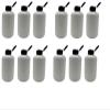 Natural Farms 8 oz White Boston Plastic Bottles -12 Pack Empty Bottle Refillable - BPA Free - Essential Oils - Aromatherapy | Black Flip Top Snap Cap - Made in the USA view 1