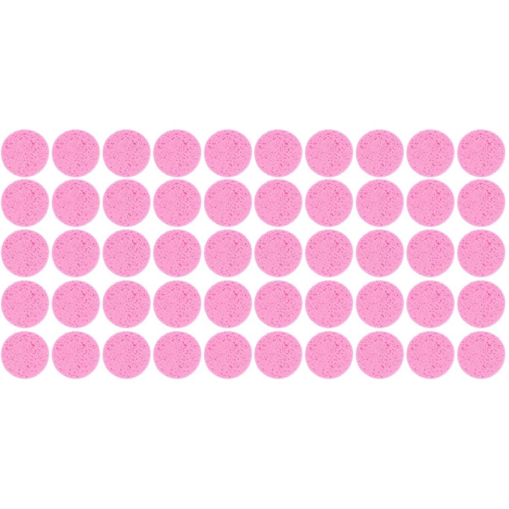 FOMIYES 100pcs Natural Cellulose Facial Sponges Makeup Remover Face Scrubber Gentle Exfoliator for Daily Use