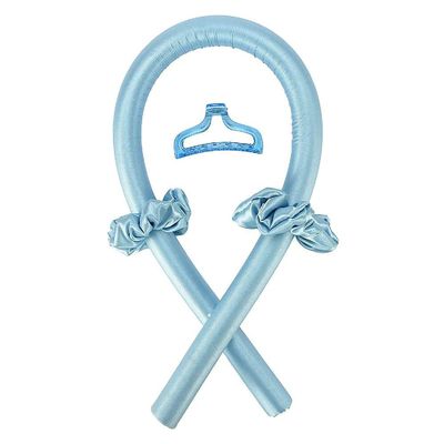 Heatless Silk Ribbon Sleeping Curlers - Blue