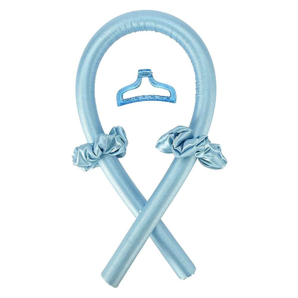 Heatless Silk Ribbon Sleeping Curlers - Blue