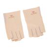 Manicure Gloves Stretchy Breathable Fingerless Fiber Cotton Nail Lamp Gloves for Home Salon(Light Yellow) view 4