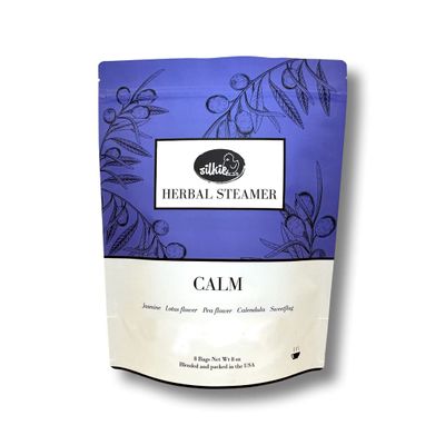 Silkie Herbs Calm Herbal Steam - Pure Natural Herbs, 8 Steam Bags (8oz)