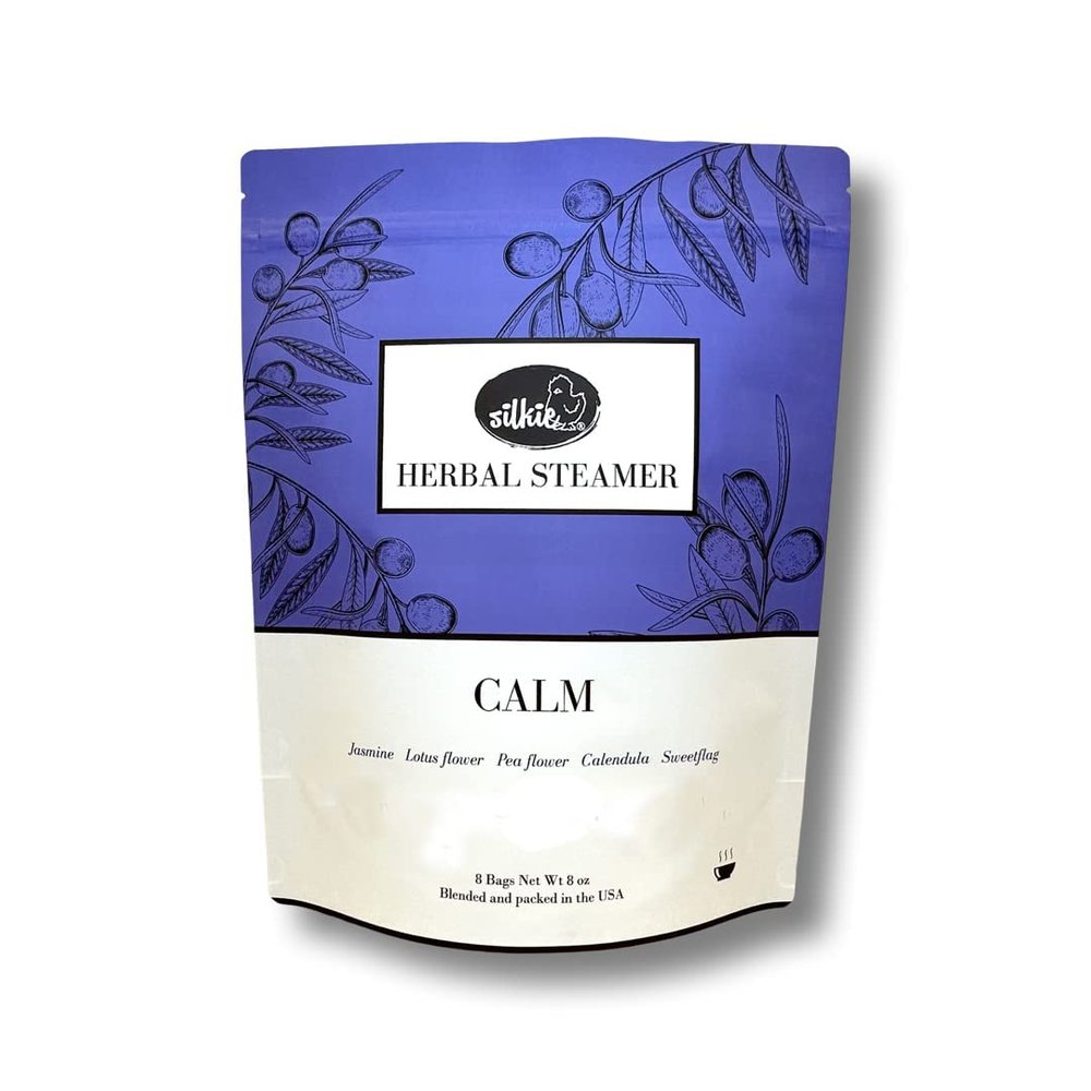 Silkie Herbs Calm Herbal Steam - Pure Natural Herbs, 8 Steam Bags (8oz)