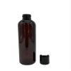 Natural Farms 8 oz Amber Cosmo Plastic Bottles -12 Pack Empty Bottle Refillable - BPA Free - Essential Oils - Aromatherapy | Black Press Down Disc Cap - Made in the USA view 3