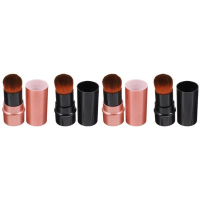 FOMIYES 4pcs Makeup Brush Retractable Foundation Brush for Mineral Blending Cheekbone No Shedding Travel Comfortable to Hold Material