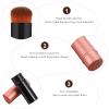 FOMIYES 4pcs Makeup Brush Retractable Foundation Brush for Mineral Blending Cheekbone No Shedding Travel Comfortable to Hold Material view 2