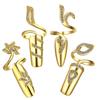 12 Pcs Fingernail Cap Ornament Creative Rings Decorative Finger Rings Nail Decorative Rings Hand Jewelry Rhinestone Alloy Rings Nail Rings Fingernail Shaped Rings view 3