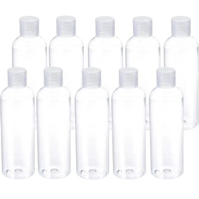 50ml Plastic Travel Bottles with Flip Cap - 10 Pack