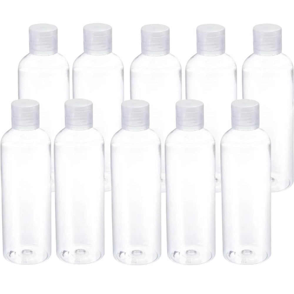 50ml Plastic Travel Bottles with Flip Cap - 10 Pack