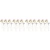 LALAFINA 4packs Rhinestone Leaf Updo Hairpins Hair Accessories for Weddings Engagements and Special Occasions Stylish Alloy Hair Sticks for Women and Girls view 1