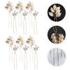 LALAFINA 4packs Rhinestone Leaf Updo Hairpins Hair Accessories for Weddings Engagements and Special Occasions Stylish Alloy Hair Sticks for Women and Girls view 4